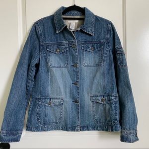 Liz Claiborne Crazy Horse Classic Blue Denim Jacket